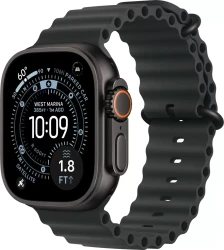 Умные часы Apple Watch Ultra 3 LTE 49 мм (титановый корпус, черный/черный, ремешок из эластомера) - фото