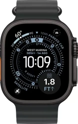 Умные часы Apple Watch Ultra 3 LTE 49 мм (титановый корпус, черный/черный, ремешок из эластомера) - фото2