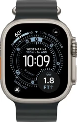 Умные часы Apple Watch Ultra 3 LTE 49 мм (титановый корпус, природный/черный, ремешок из эластомера) - фото2