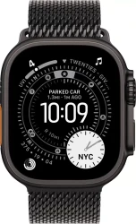 Умные часы Apple Watch Ultra 3 LTE 49 мм (титановый корпус, черный/черный, миланская петля S) - фото2