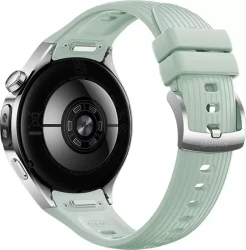 Умные часы Huawei Watch 5 42 мм (серебристый, с зеленым силиконовым ремешком, международная версия) - фото4