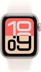 Умные часы Apple Watch SE 3 40 мм (алюминиевый корпус, звездный свет/звездный свет, спортивный силиконовый ремешок S/M) - фото2