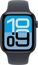 Умные часы Apple Watch SE 3 LTE 44 мм (алюминиевый корпус, полуночный/полуночный, спортивный силиконовый ремешок M/L) - фото2