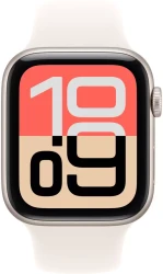Умные часы Apple Watch SE 3 44 мм (алюминиевый корпус, звездный свет/звездный свет, спортивный силиконовый ремешок M/L) - фото2