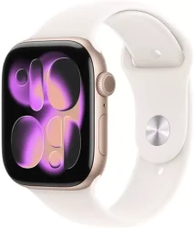 Умные часы Apple Watch Series 11 42 мм (алюминиевый корпус, розовое золото/легкие румяна, спортивный силиконовый ремешок M/L) - фото