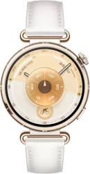 Умные часы Huawei Watch GT 6 41 мм (золотистый, с белым кожаным ремешком, международная версия) - фото2