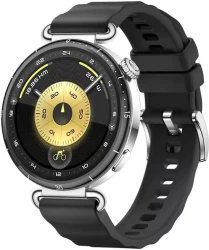 Умные часы Huawei Watch GT 6 41 мм (серебристый, с черным силиконовым ремешком, международная версия) - фото