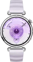 Умные часы Huawei Watch GT 6 41 мм (серебристый, с сиреневым силиконовым ремешком, международная версия) - фото2