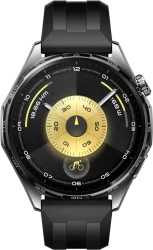 Умные часы Huawei Watch GT 6 46 мм (черный, с черным силиконовым ремешком, международная версия) - фото2