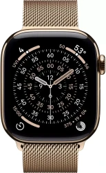Умные часы Apple Watch Series 11 LTE 42 мм (титановый корпус, золотистый/золотистый, миланская петля) - фото2