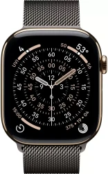 Умные часы Apple Watch Series 11 LTE 46 мм (титановый корпус, золотистый/сланец, миланская петля) - фото2