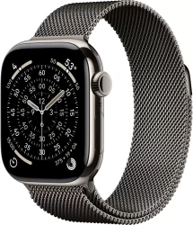 Умные часы Apple Watch Series 11 LTE 42 мм (титановый корпус, природный/сланец, миланская петля) - фото