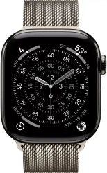 Умные часы Apple Watch Series 11 LTE 42 мм (титановый корпус, сланец/природный, миланская петля) - фото2