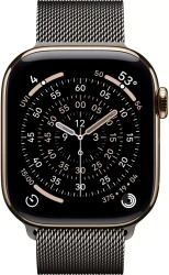 Умные часы Apple Watch Series 11 LTE 42 мм (титановый корпус, золотистый/сланец, миланская петля) - фото2