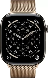Умные часы Apple Watch Series 11 LTE 46 мм (титановый корпус, природный/золотистый, миланская петля) - фото2