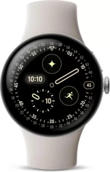 Умные часы Google Pixel Watch 4 41 мм (глянцевый серебристый/фарфор, спортивный силиконовый ремешок) - фото3