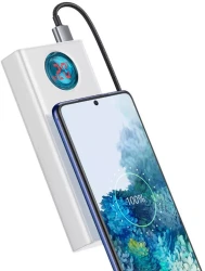 Портативное зарядное устройство Baseus Amblight Digital Display Fast Charge 30000mAh (белый) - фото2