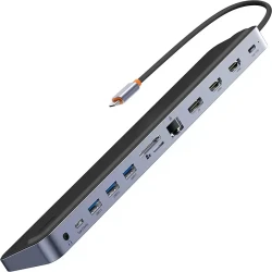 Док-станция Baseus EliteJoy Gen2 12-Port Type-C Hub Adapter WKSX030213 - фото
