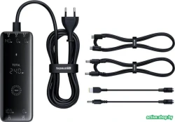 Сетевое зарядное Baseus Digital GaN Intelligent Desktop 3C+U+DC 240W P10163901113-00 (черный) - фото6