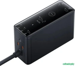 Сетевое зарядное Baseus Digital GaN Intelligent Desktop 3C+U+DC 240W P10163901113-00 (черный) - фото2