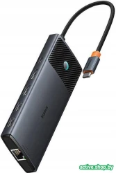 Док-станция Baseus Metal Gleam Series II 10-in1 USB Hub B00061800123-00 - фото4
