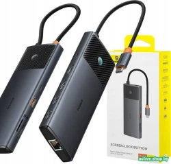 Док-станция Baseus Metal Gleam Series II 10-in1 USB Hub B00061800123-00 - фото7