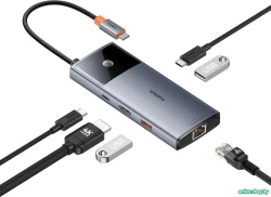Док-станция Baseus Metal Gleam Series II 6-in-1 USB Hub B00061802813-00 - фото6