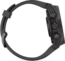 Умные часы Garmin Fenix 8 Sapphire 43мм (титановый угольно-черный DLC, пепельно-серый ремешок) - фото6