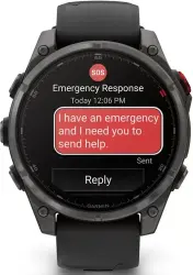 Умные часы Garmin Fenix 8 Pro 51мм (серый, черный силиконовый ремешок) - фото2