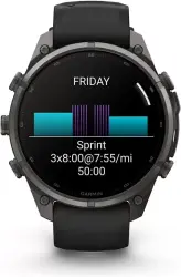 Умные часы Garmin Fenix 9 Pro 47 мм (темно-серый, черный силиконовый ремешок) - фото5