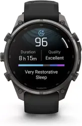 Умные часы Garmin Fenix 9 Pro 47 мм (темно-серый, черный силиконовый ремешок) - фото6
