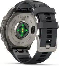 Умные часы Garmin Fenix 9 Pro 47 мм (титановый, черный силиконовый ремешок) - фото6