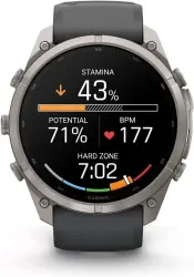 Умные часы Garmin Fenix 9 Pro 51 мм (титановый, черный силиконовый ремешок) - фото2